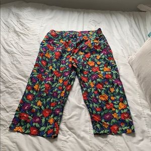 Funky floral wide leg pants